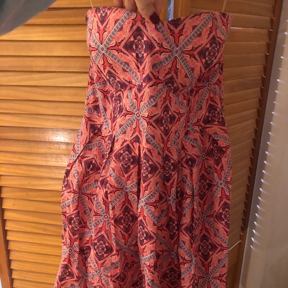 Pink patterned sun dress